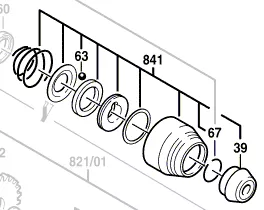 Manchon protection SDS plus réf. 1 617 000 303